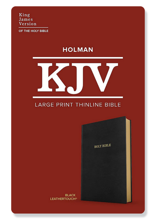 KJV Large Print Ultrathin Reference Bible, LeatherTouch (Black)