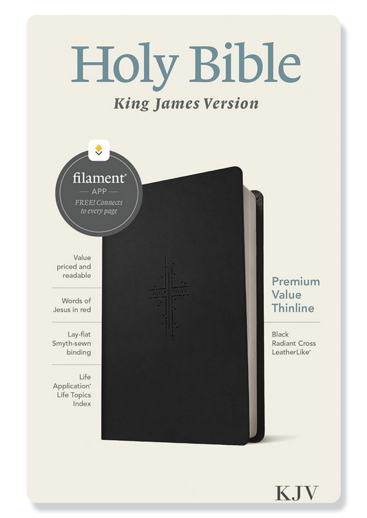 KJV Thinline Reference Bible (Black, Filament App Enabled)