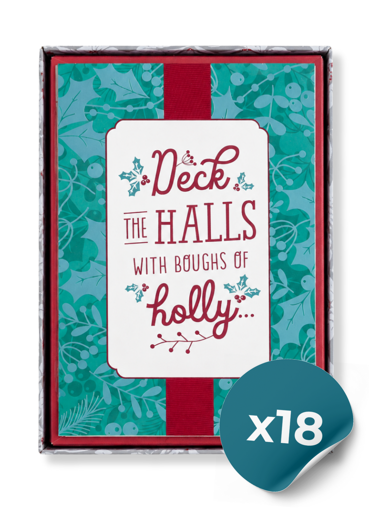 Christmas Card Box: Deck the Halls (18 Cards)