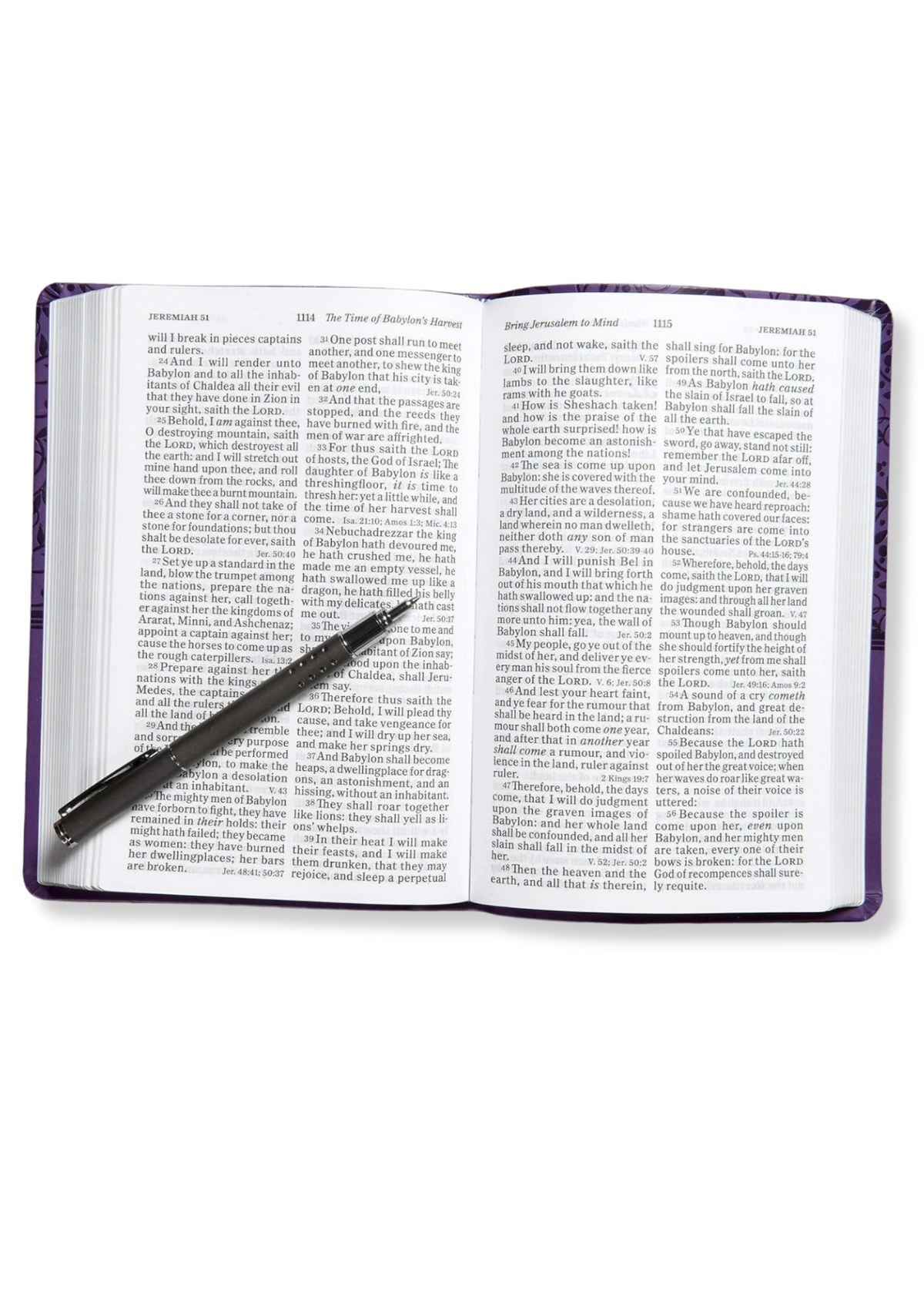 KJV Large Print Personal Size Reference Bible, Leathertouch (Purple)