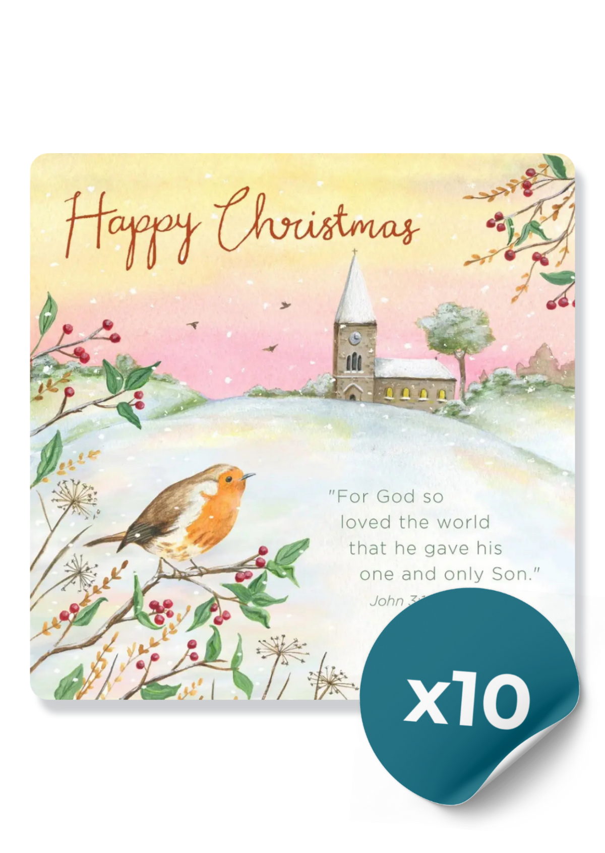 Compassion Charity Christmas Cards: God So Loved the World (10 Cards)