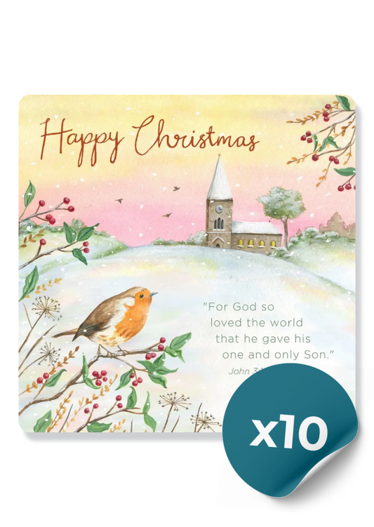 Compassion Charity Christmas Cards: God So Loved the World (10 Cards)