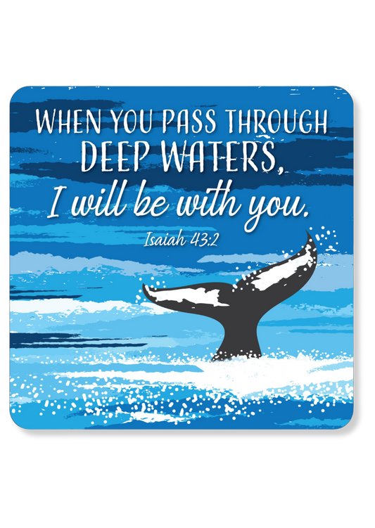I Will Be With You Christian Coaster