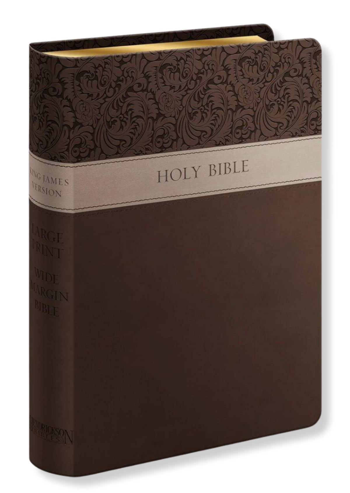 KJV Large Print Wide Margin Bible Imitation Leather (Brown)