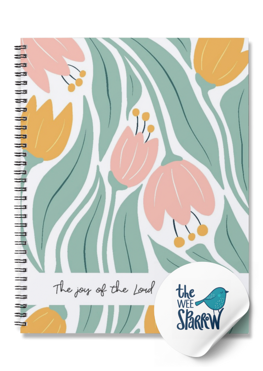 The Joy of the Lord (Nehemiah 8:10) A5 Wire-Bound Notebook