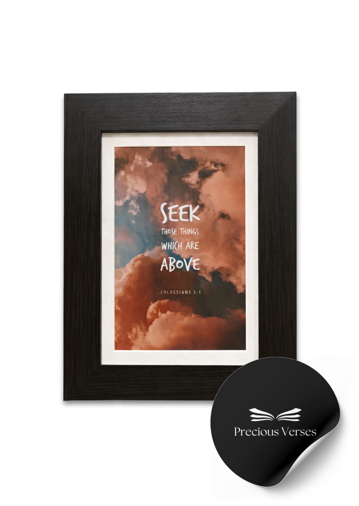 Colossians 3:1 Framed Print (Black)
