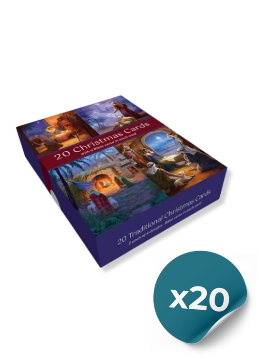 Traditional Boxed Christmas Cards (20 Cards)