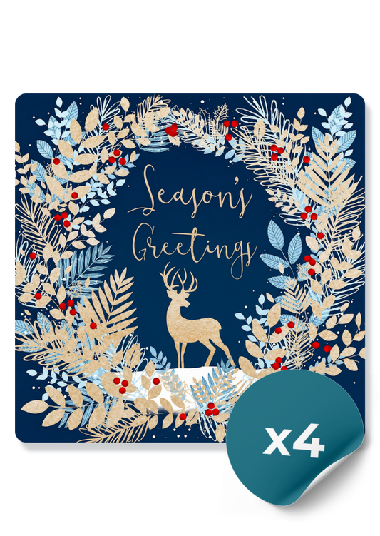 Christmas Cards: Season's Greetings (4 Cards)