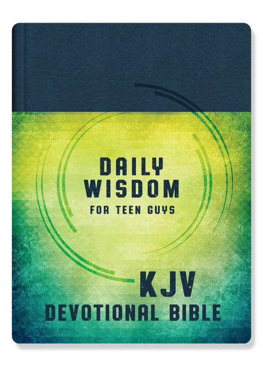 Daily Wisdom for Teen Guys KJV Devotional Bible (Blue)