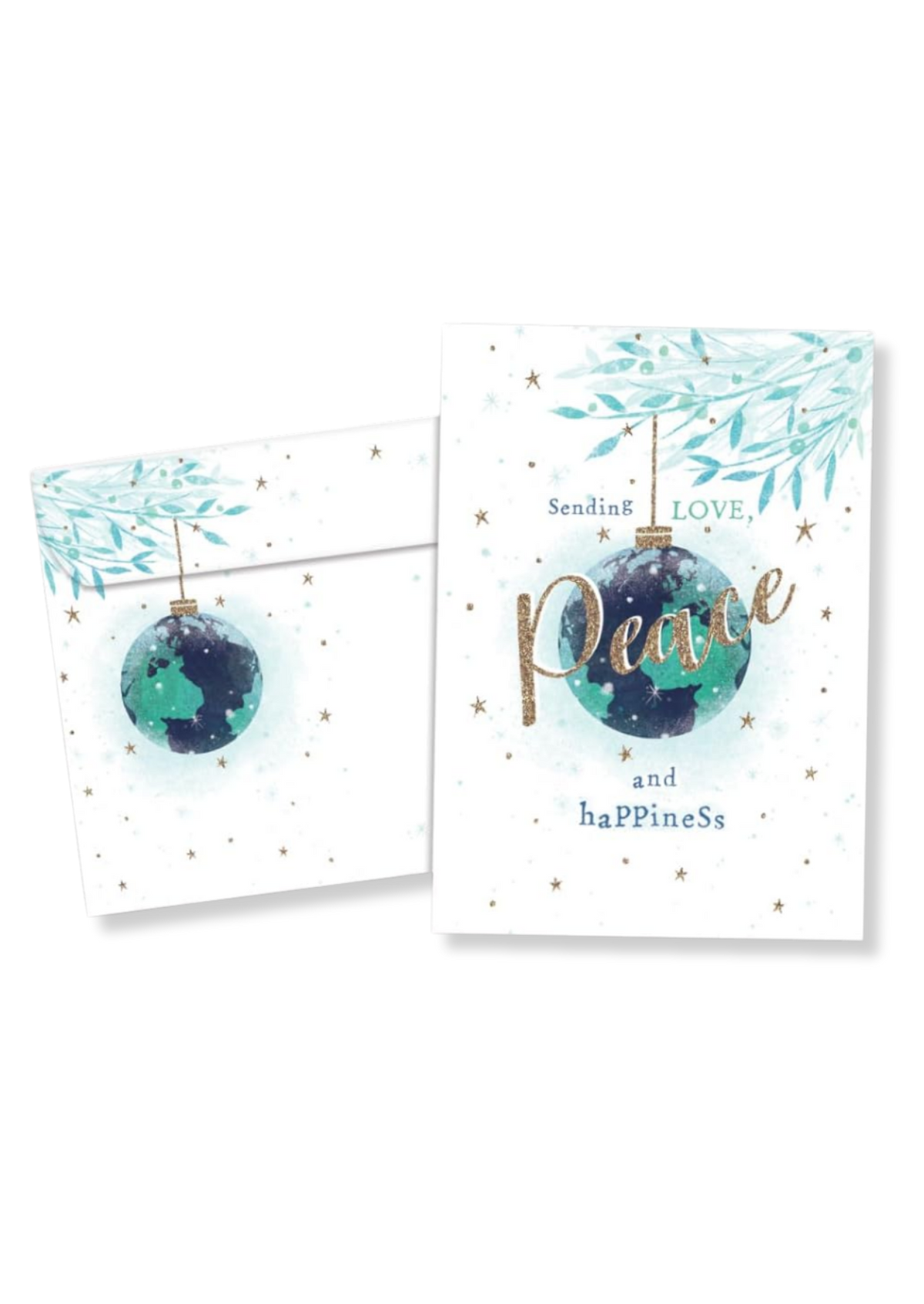 Boxed Peace Bauble Christmas Cards (10 Cards, One Design)