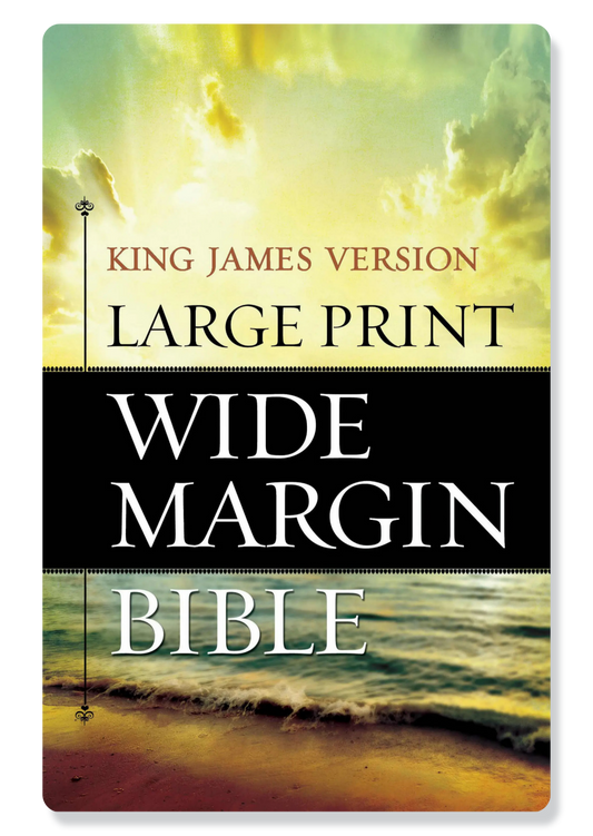 KJV Large Print Wide Margin Bible Bonded Leather (Black)