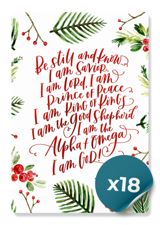 Christmas Cards: Be Still & Know (18 Cards)