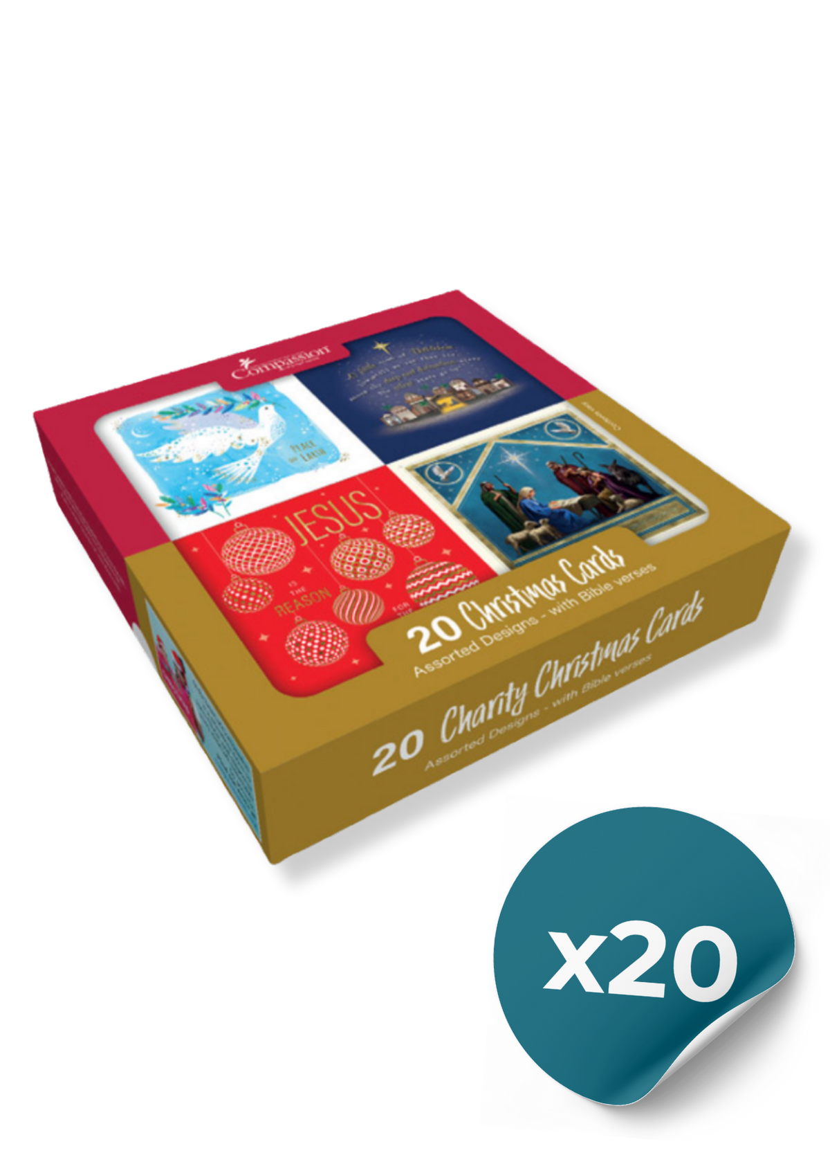 Compassion Charity Christmas Box (20 Cards)
