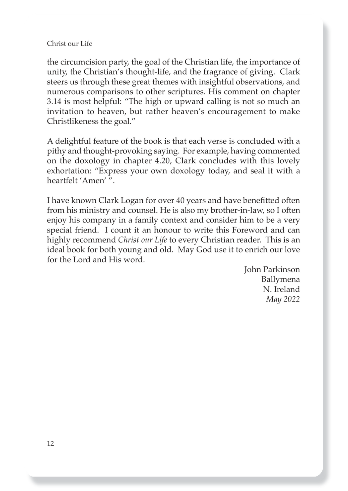 Philippians: Christ Our Life