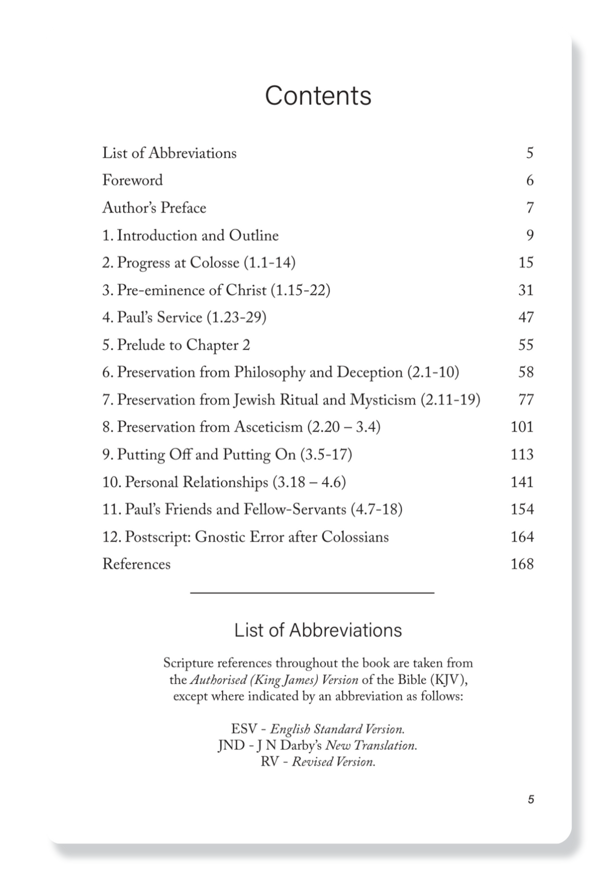 Colossians: The Christian's Progress and Preservation