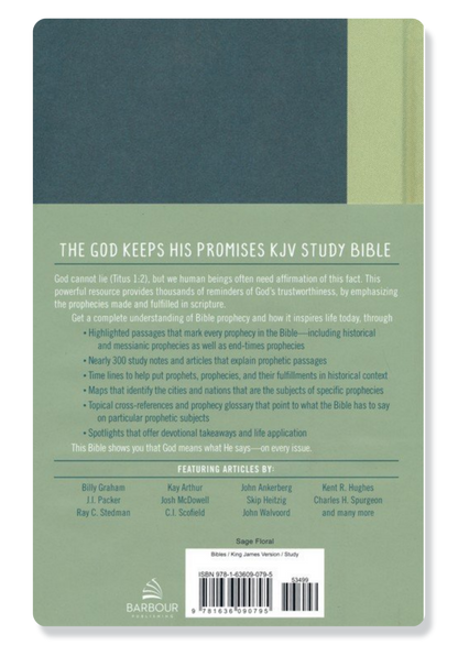 KJV God Keeps His Promises KJV Study Bible (Blue)