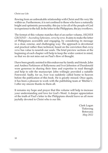Philippians: Christ Our Life