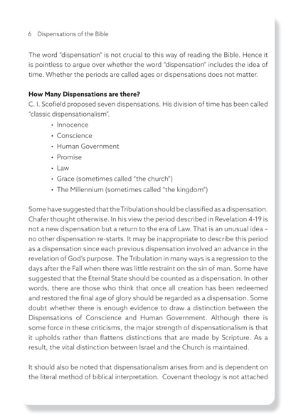 Book 8: The Dispensations