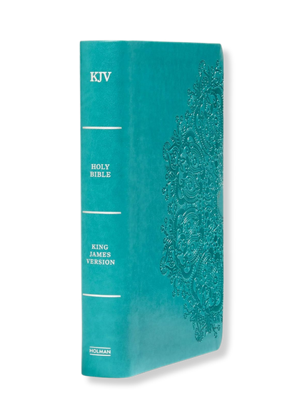 KJV Large Print Personal Size Reference Bible, Leathertouch (Teal)