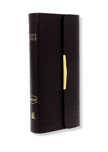 NKJV Pocket Companion Bible Leather (Black)