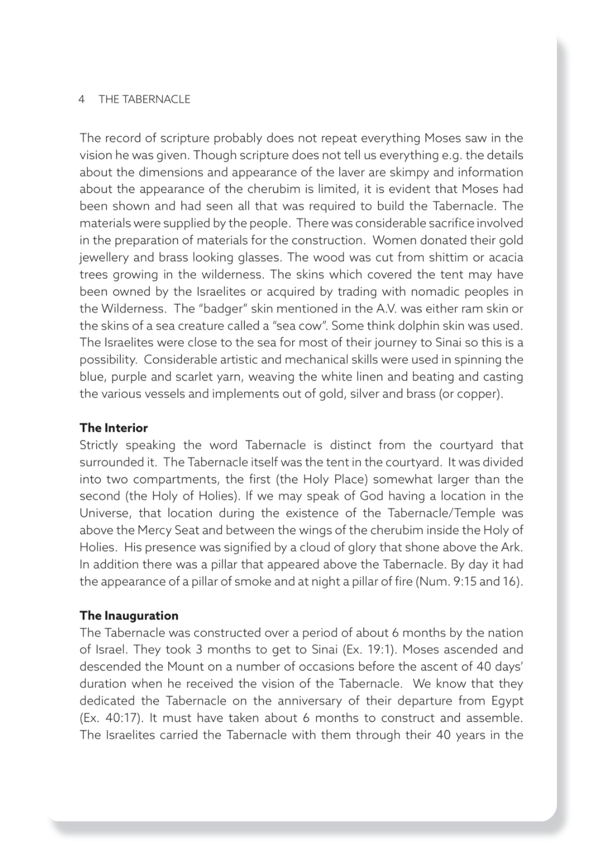 Book 4: The Tabernacle