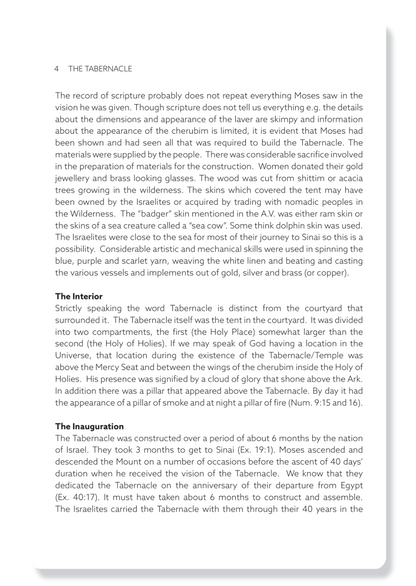 Book 4: The Tabernacle