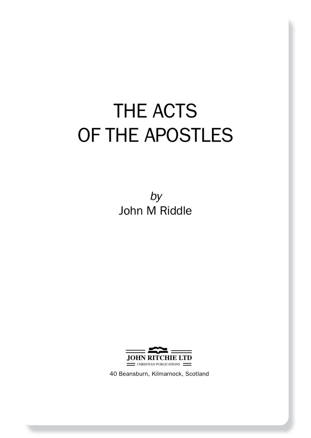 The Acts of the Apostles