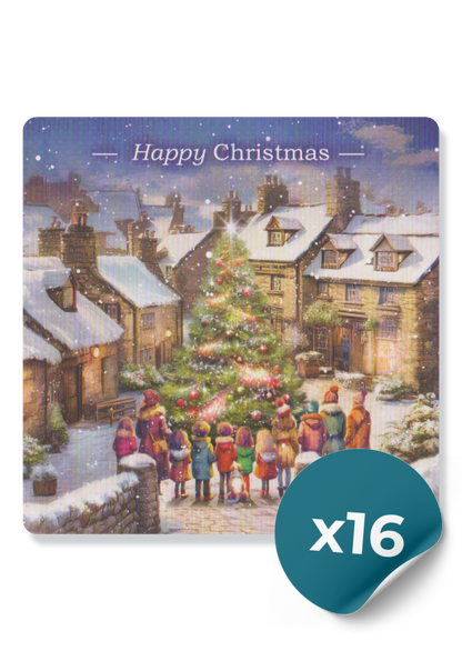 Christmas Cards: Snowy Villages (16 Cards)