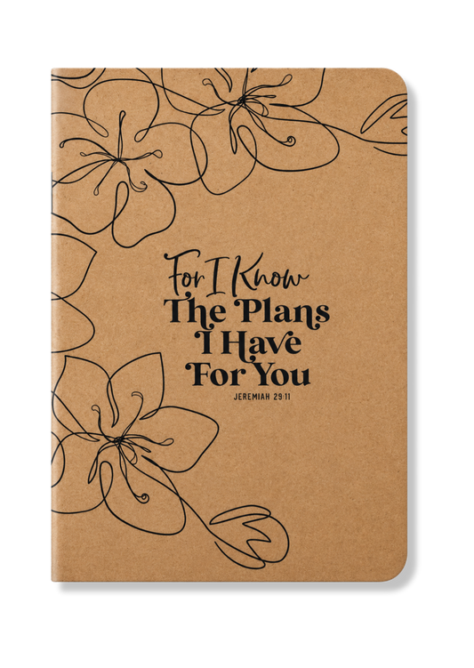 For I Know The Plans (Jeremiah 29:11) A5 Kraft Paper Notebook