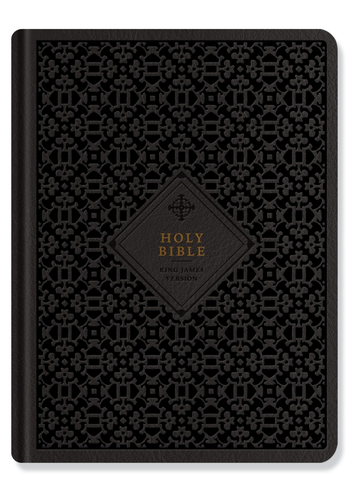 KJV Wide Margin Ornate Tile Bible (Black)