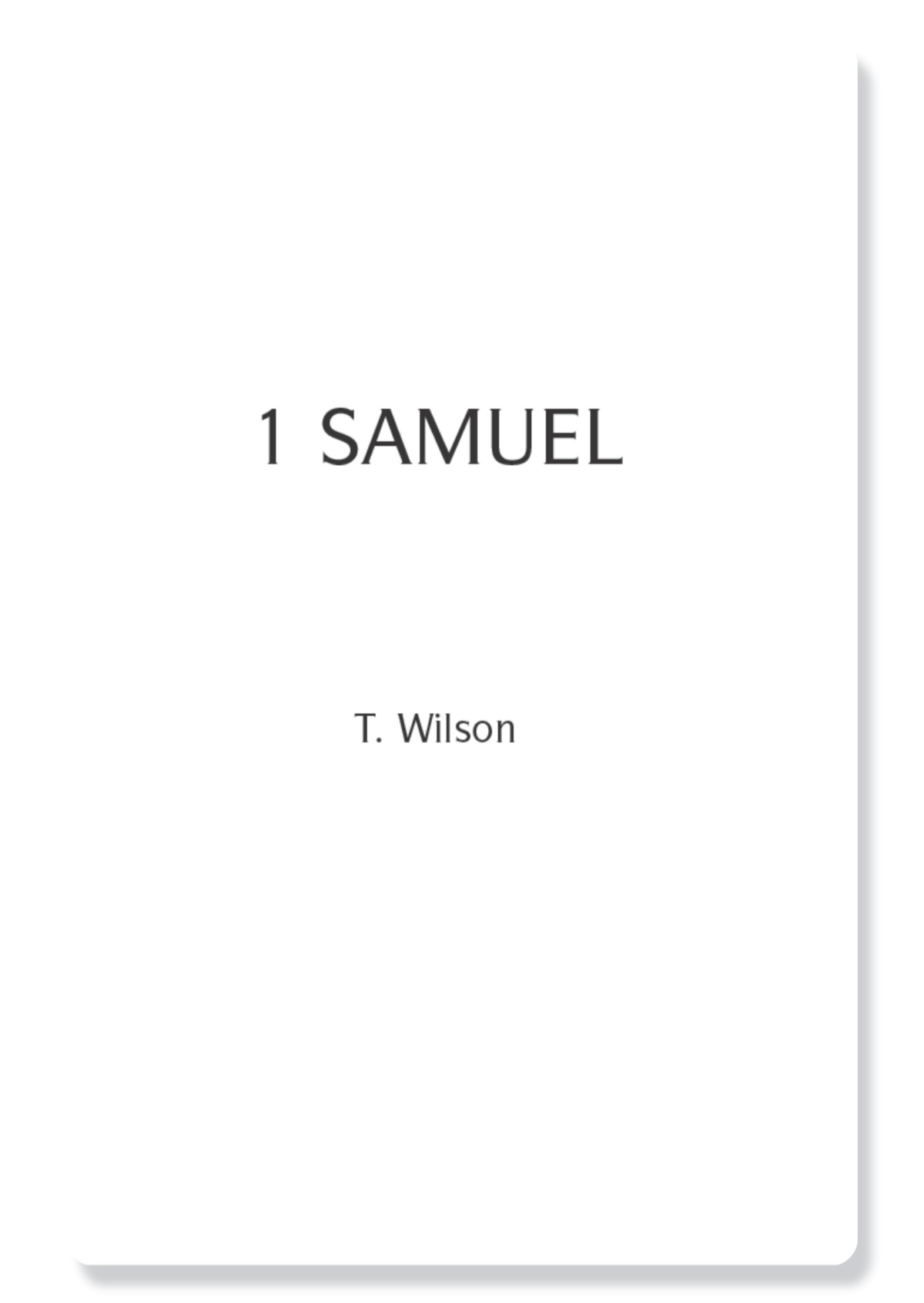 1 Samuel & 2 Samuel
