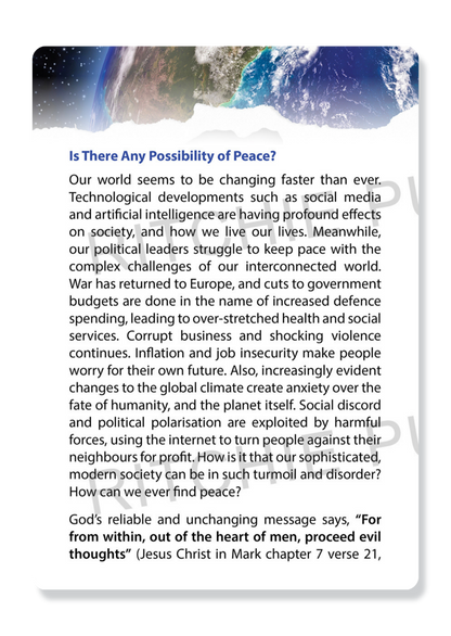 Finding Peace in a Broken World