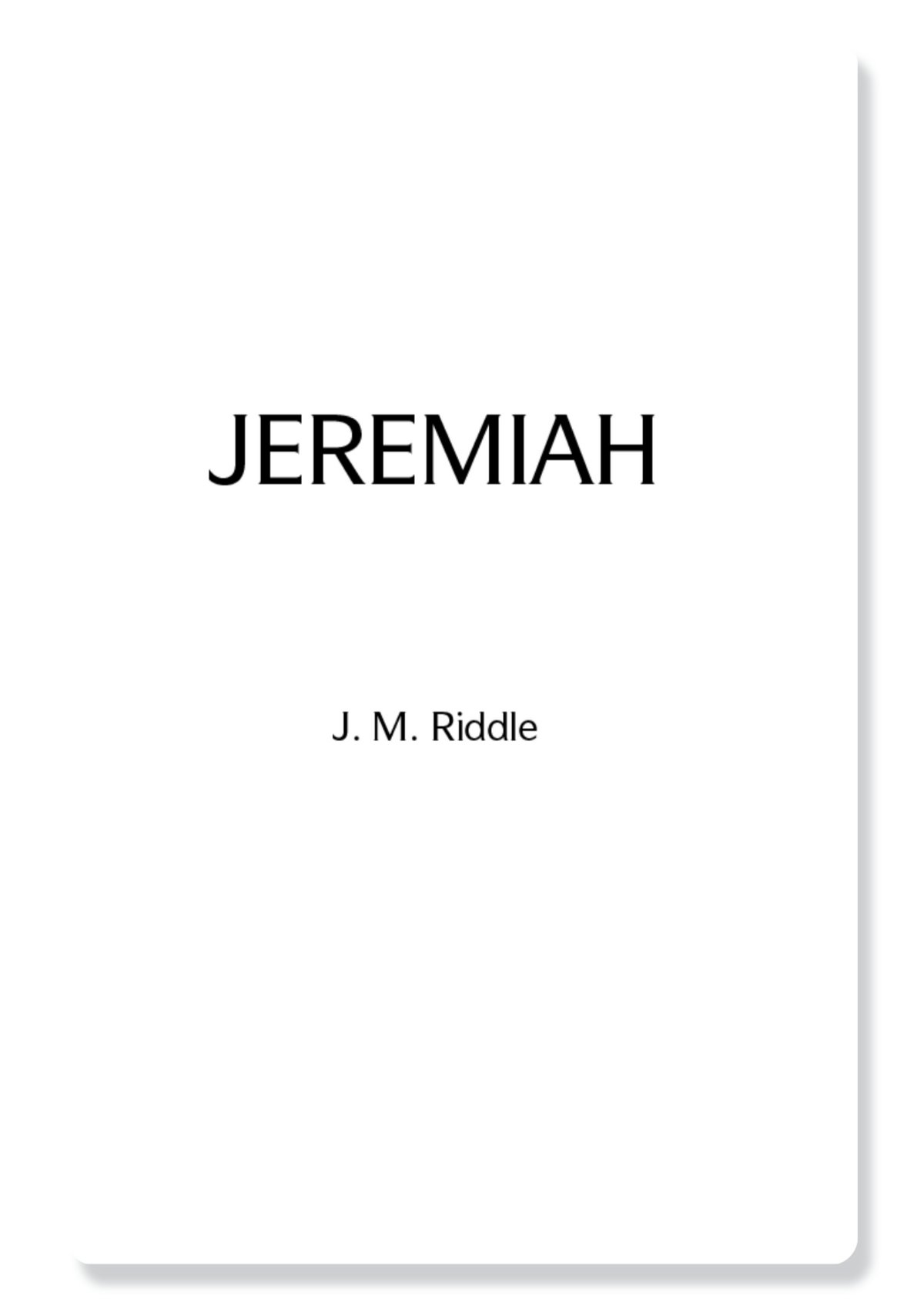 Jeremiah & Lamentations