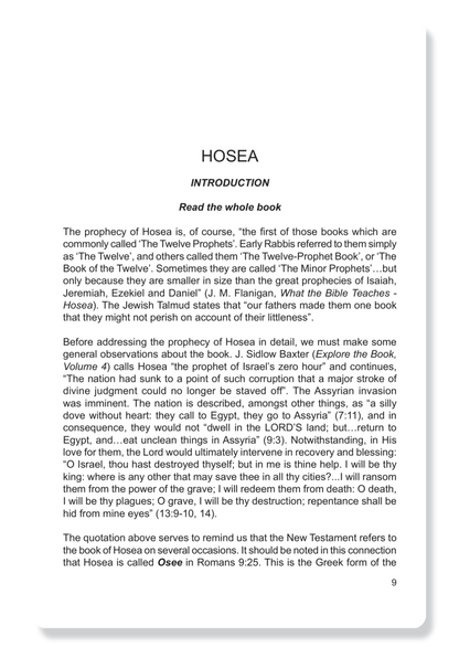 Hosea, Joel, Amos & Obadiah