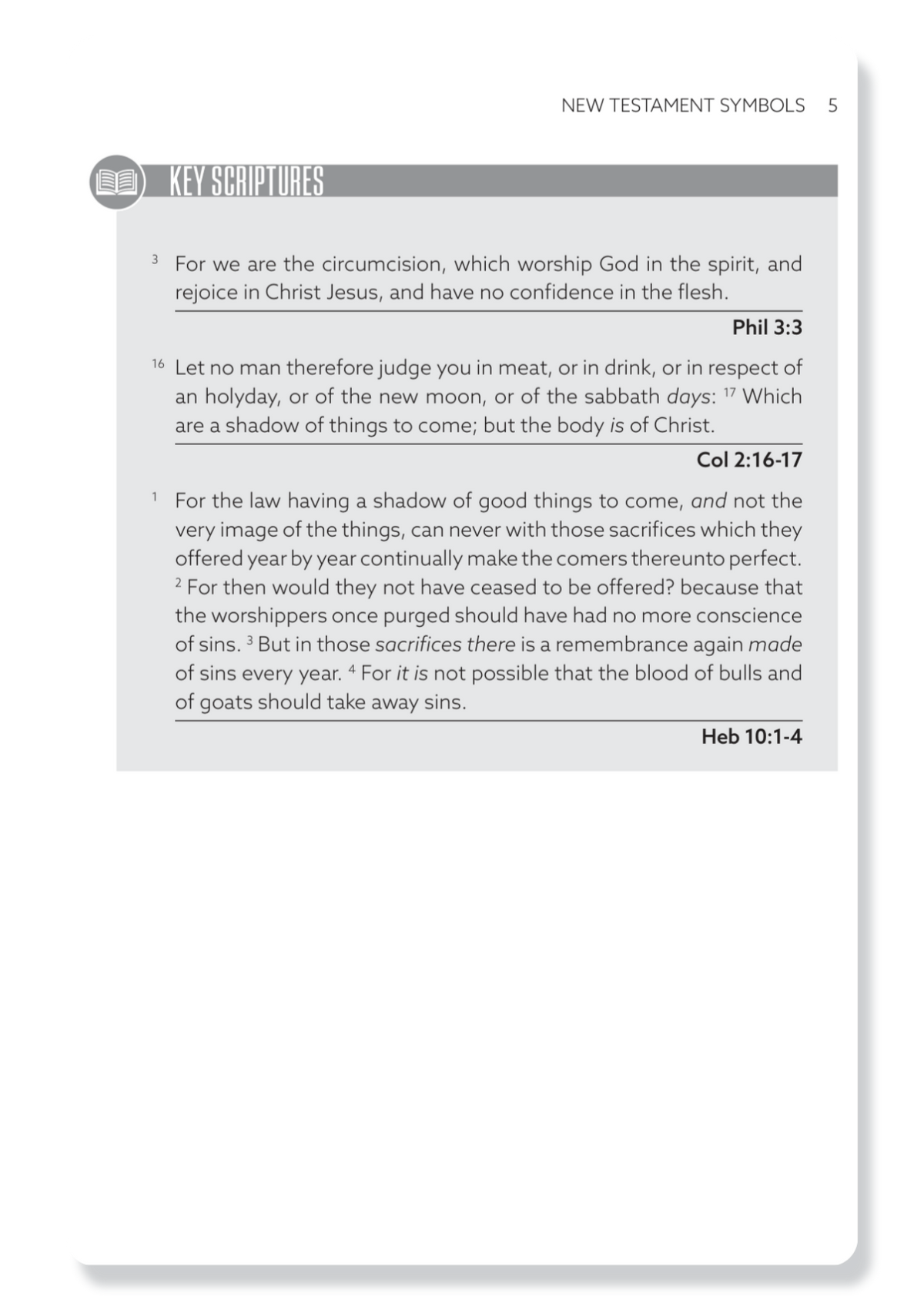 Book 3: New Testament Symbols