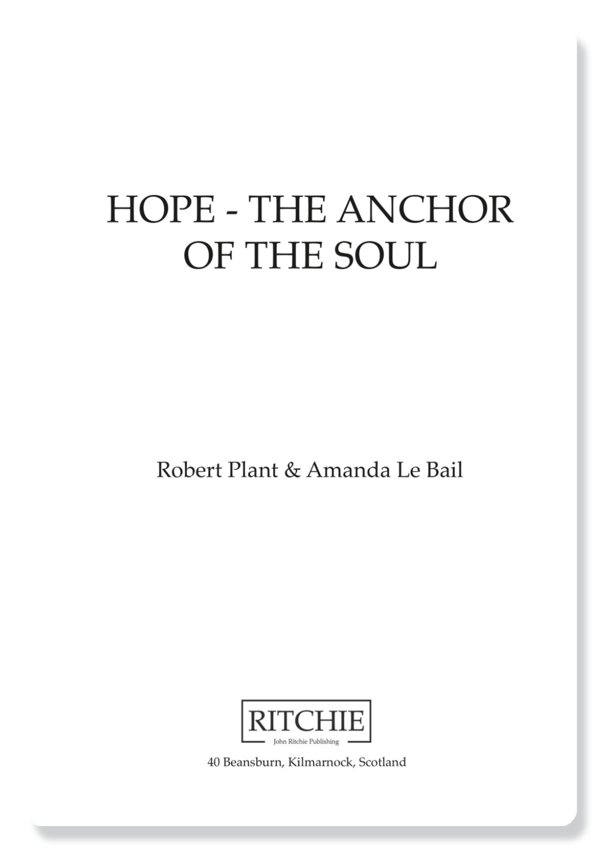 Hope, The Anchor Of The Soul