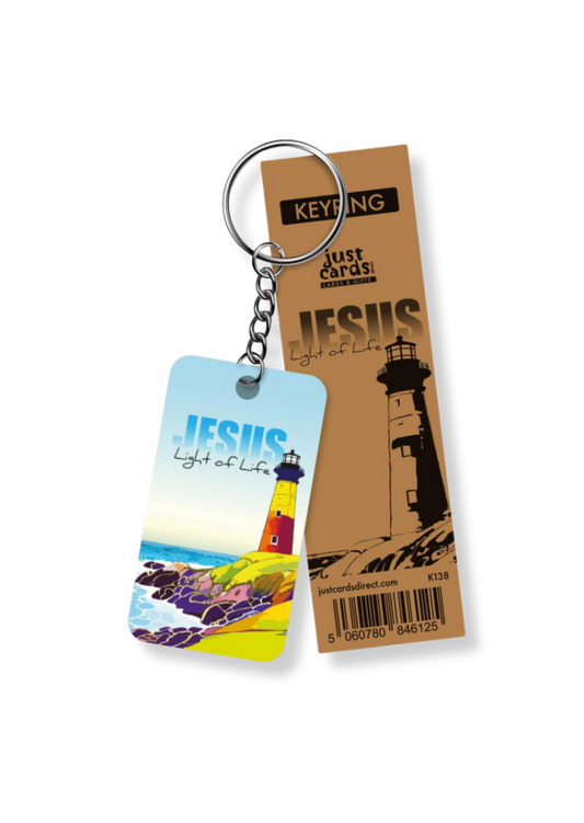 Jesus Light Of Life Keyring