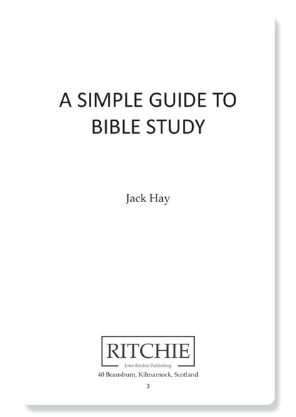 A Simple Guide To Bible Study