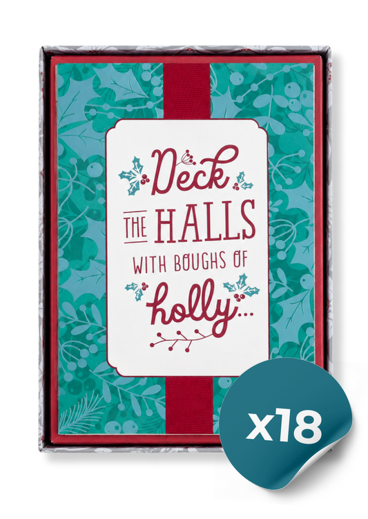 Christmas Card Box: Deck the Halls (18 Cards)