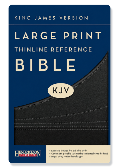 KJV Large Print Thinline Reference Bible Imitation Leather (Black)