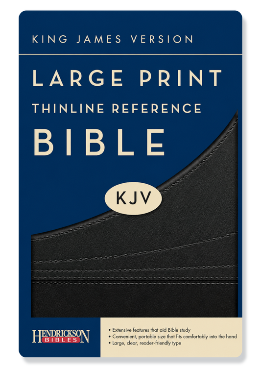 KJV Large Print Thinline Reference Bible Imitation Leather (Black)