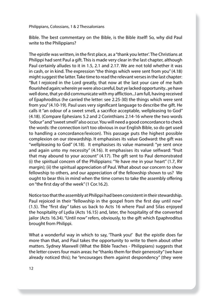 Philippians, Colossians, 1 Thessalonians & 2 Thessalonians