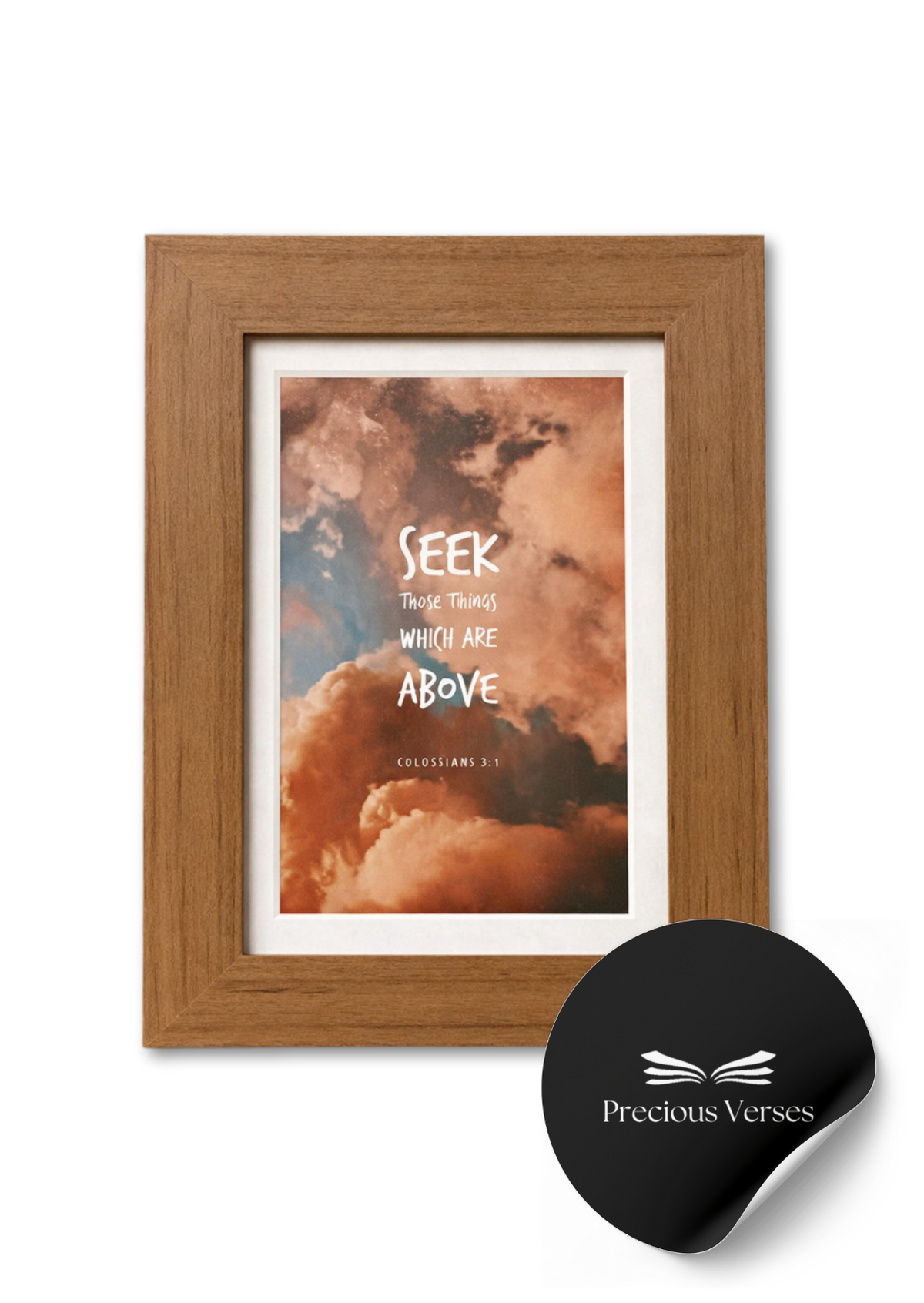Colossians 3:1 Framed Print (Walnut)