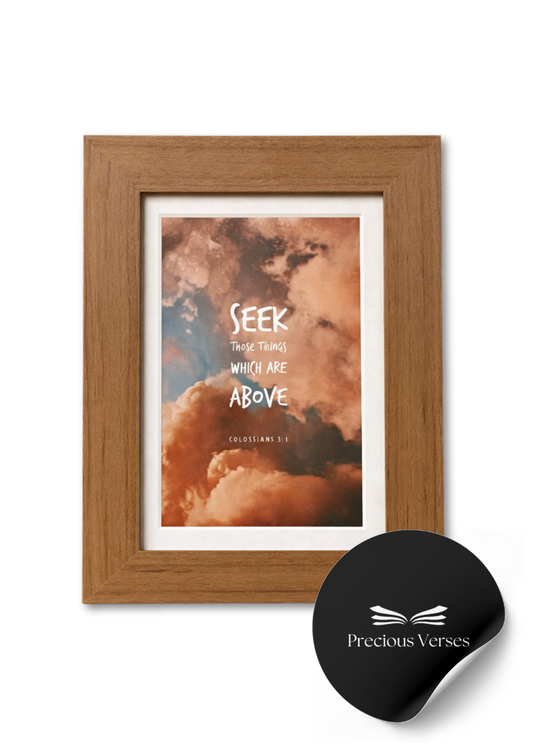 Colossians 3:1 Framed Print (Walnut)