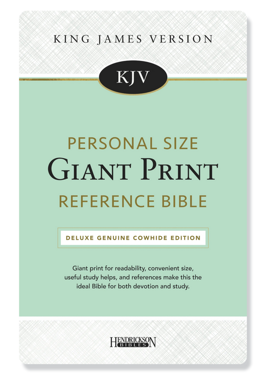 KJV Personal Size Giant Print Reference Bible Bonded Leather (Black)