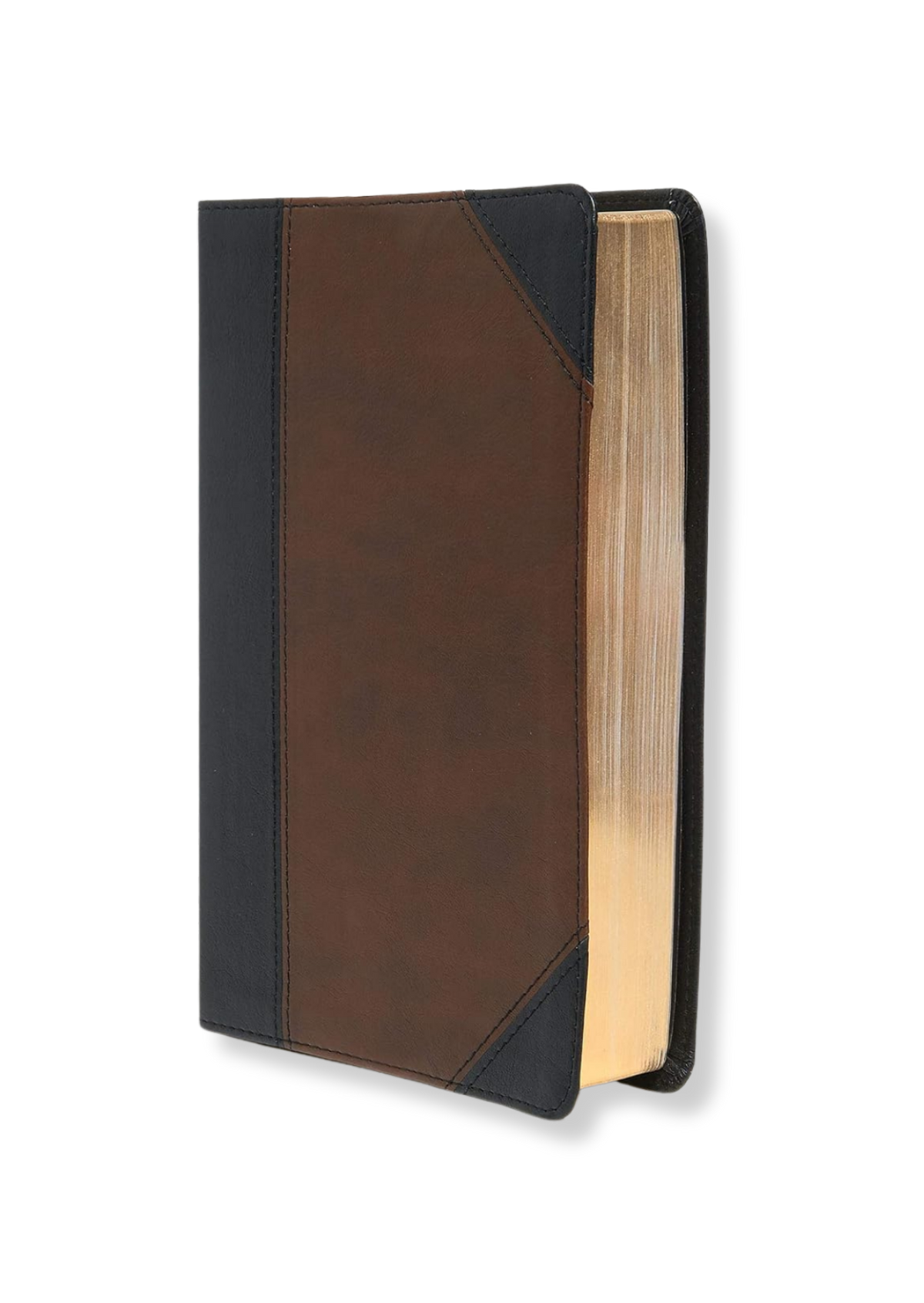 KJV Large Print Personal Size Reference Bible, Leathertouch (Black/Brown)