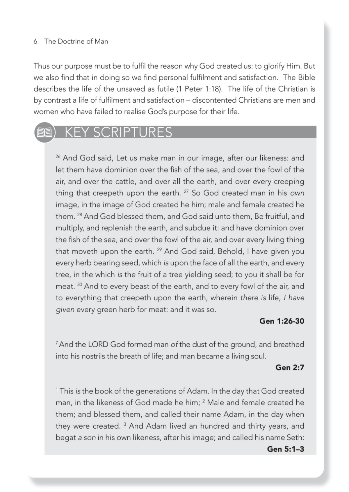 Book 6: The Doctrine of Man