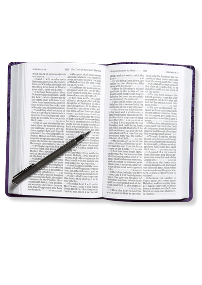 KJV Large Print Personal Size Reference Bible, Leathertouch (Purple)