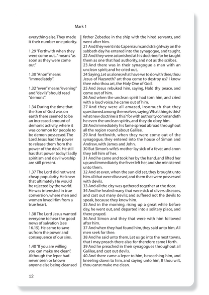 The Gospel of Mark, with Notes