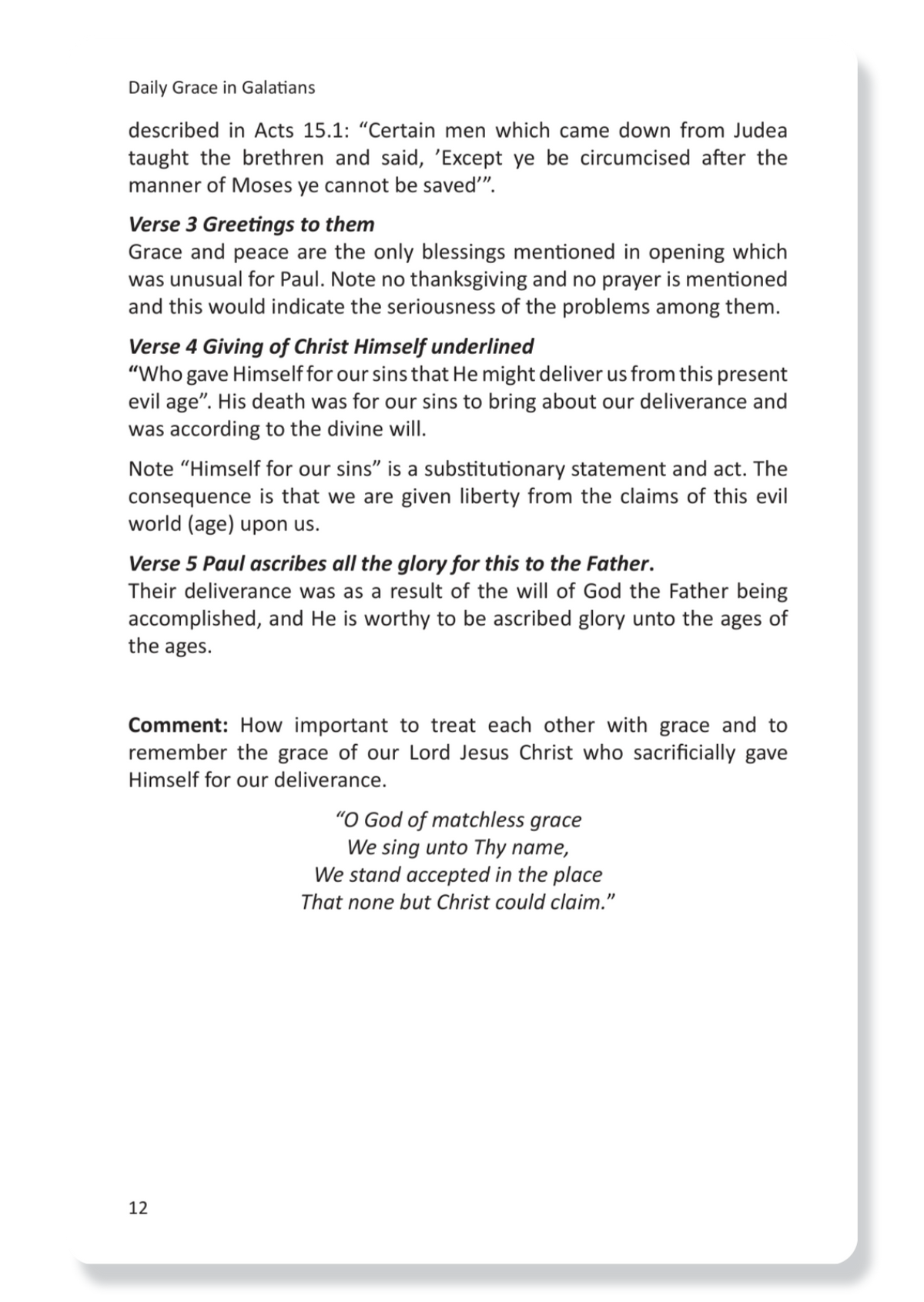 Daily Grace in Galatians